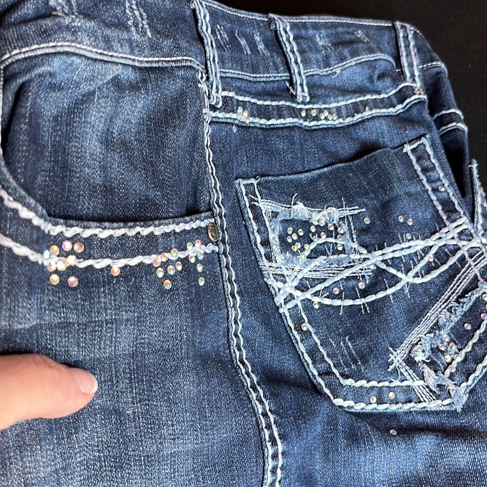 Cowgirl Tuff “Angie” dark wash bootleg